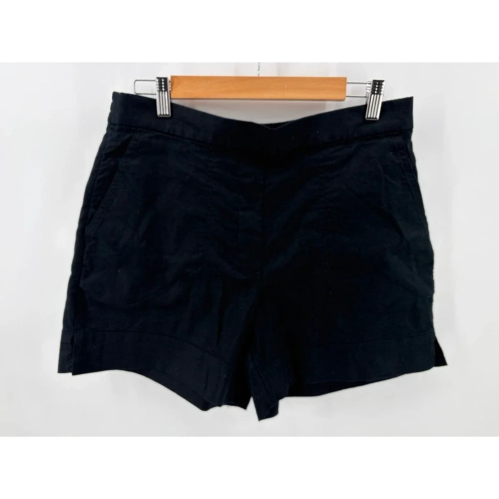 Banana Republic Factory Black Linen Blend Shorts, Coastal Summer M, Pre-Own